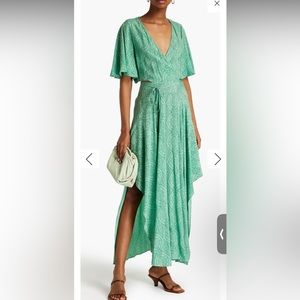 Maje Cutout Geometric Print Coupé Maxi Dress FR Size 40